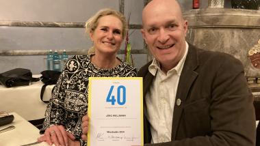 Jörg Wellmann von der FDP Zimmern-Roßdorf mit Martina Weigelt, Stellvertretende OV-Vorsitzende.